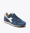 Diadora Unisex Equipe H Canvas Stone Wash Sneakers In Blue Stellar In Blue