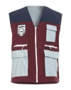 Diadora Vest Legacy Man Jacket Burgundy Size L Recycled Polyester, Polyamide In Red