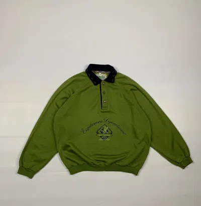 Pre-owned Diadora Vintage  Northlake Sweatshirt 90's In Green