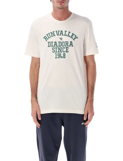 Diadora White Crewneck Logo T-shirt