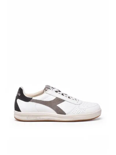 Diadora White Dove Leather Polyester B. Elite Sneakers