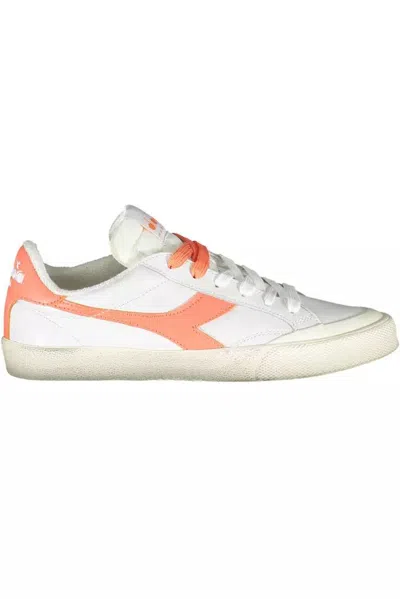 Diadora White Fabric Sneaker In Multi