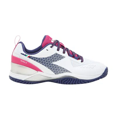Pre-owned Diadora Wmns Blushield Torneo 2 Ag 'white Blueprint' | Women's Size 11