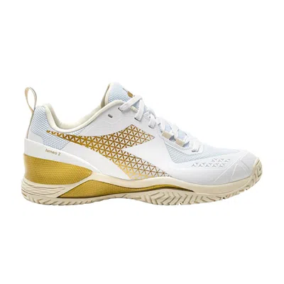Pre-owned Diadora Wmns Blushield Torneo 2 Ag 'white Gold' | Women's Size 8