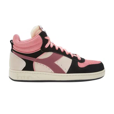 Pre-owned Diadora Wmns Magic Basket Demi Suede 'black Silver Peony' | Pink | Women's Size 7