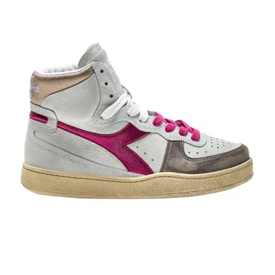 Pre-owned Diadora Wmns Mi Basket 'metal - White Fuchsia Red' | Women's Size 5.5