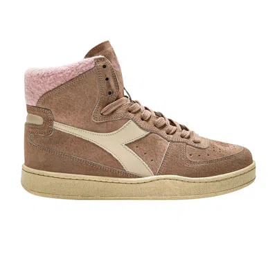 Pre-owned Diadora Wmns Mi Basket 'shearling' | Brown | Women's Size 9