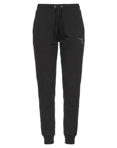 Diadora Woman Pants Black Size Xl Cotton, Polyester