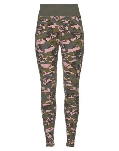 Diadora Woman Pants Military Green Size Xl Cotton, Elastane