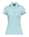 Diadora Woman Polo Shirt Sky Blue Size Xs Cotton