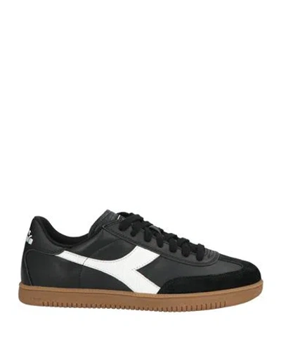 Diadora Woman Sneakers Black Size 8 Leather