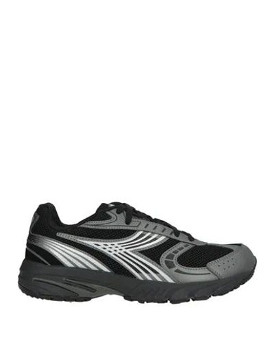 Diadora Woman Sneakers Black Size 8 Textile Fibers, Synthetic Fibers