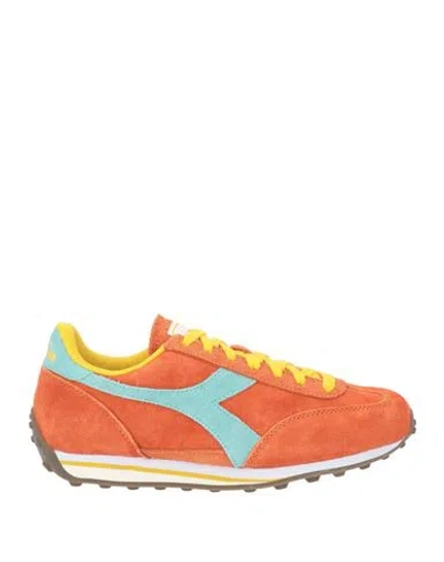 Diadora Woman Sneakers Orange Size 7 Leather