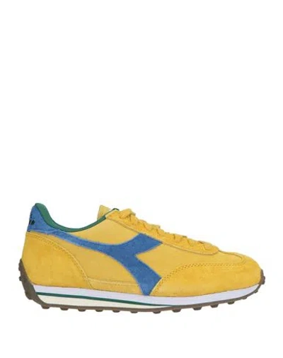 Diadora Woman Sneakers Yellow Size 5.5 Leather