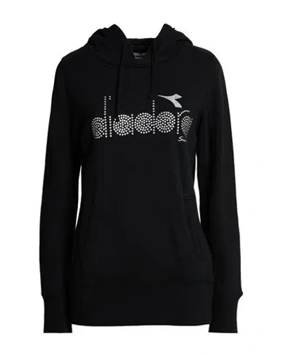 Diadora Woman Sweatshirt Black Size Xs Cotton