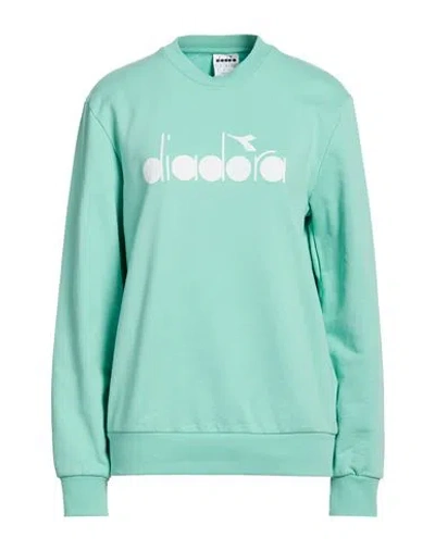 Diadora Woman Sweatshirt Light Green Size L Cotton