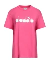 Diadora Woman T-shirt Fuchsia Size M Cotton In Pink