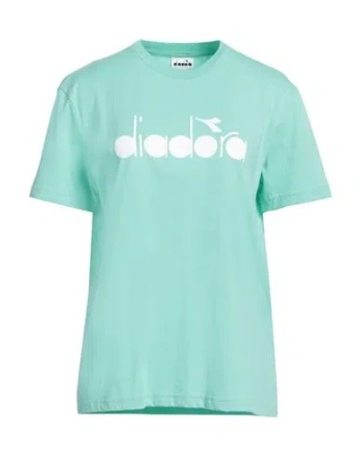 Diadora Woman T-shirt Light Green Size S Cotton