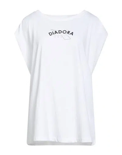 Diadora Woman T-shirt White Size Xl Cotton