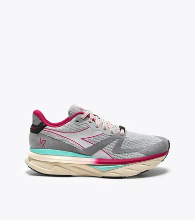 Diadora Women's Atomo V7000 Sneaker In Silver White Rubin Red In Multi