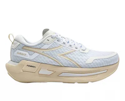 Diadora Women's Cellula 2 Running Shoes In White/whisper White In Blue