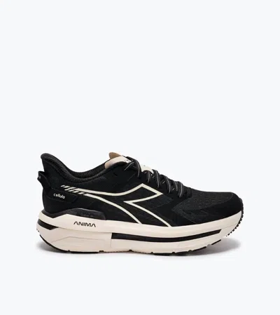 DIADORA WOMEN'S CELLULA RUNNING SHOES IN BLACK/WHISPER WHITE