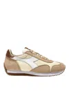 Diadora Stonewashed Canvas And Suede Sneakers