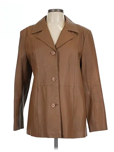 Pre-owned Dialogue Coat In Brown