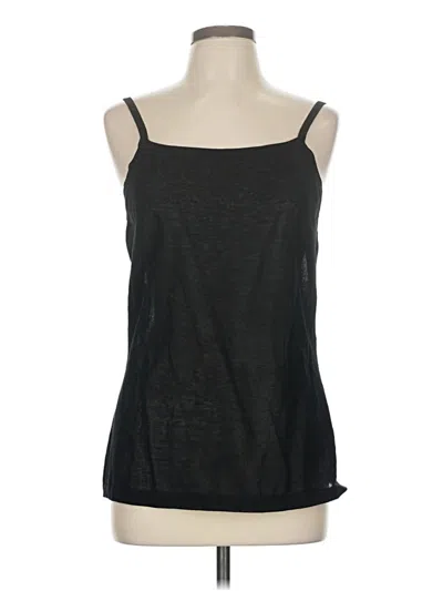 Pre-owned Dialogue Sleeveless Top Black Scoop Neck Tops