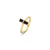 Diamanti Per Tutti Dark Secret Ring In Black/gold In Gold Tone/black