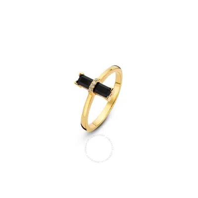 Diamanti Per Tutti Dark Secret Ring In Black/gold In Gold Tone/black