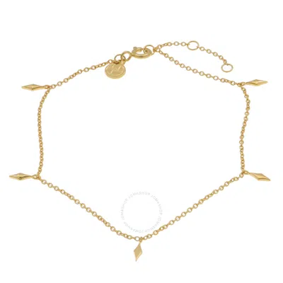 Diamanti Per Tutti Gold Drop Anklet Bracelet In Gold Tone