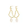 Diamanti Per Tutti Ladies Gold Ava Pearl Drop Earring In Gold Tone
