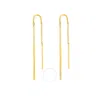 Diamanti Per Tutti Ladies Gold Double Linea Earring In Gold Tone