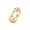 Diamanti Per Tutti Ladies Gold Unchain Diamond Embellished Ring In Gold Tone