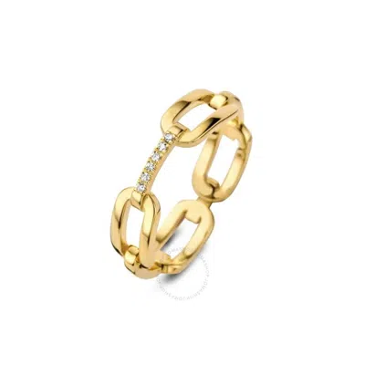 Diamanti Per Tutti Ladies Gold Unchain Diamond Embellished Ring In Gold Tone