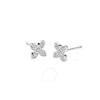 Diamanti Per Tutti Ladies Little Flower Earrings In Silver In Silver Tone