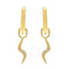 Diamanti Per Tutti Serpentine Charm Hoop Earrings In Gold Tone