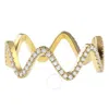 Diamanti Per Tutti Stardust Gold Diamond Embellished Ring In Gold Tone