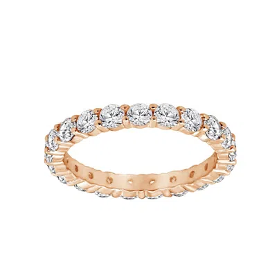 Diamonbliss Women's  Two And Half Carats Round Eternity Ring, Rose Gold