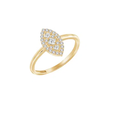 Diamonbliss Women's Gold  Marilyn Monroe Pave Marquise Ring