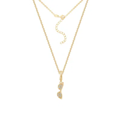 Diamonbliss Women's Gold  Marilyn Monroe Sunglasses Necklace