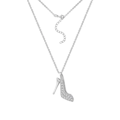 Diamonbliss Women's White  Marilyn Monroe High Heel Necklace