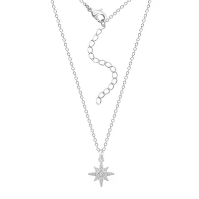 Diamonbliss Women's White  Marilyn Monroe North Star Necklace, Platinum