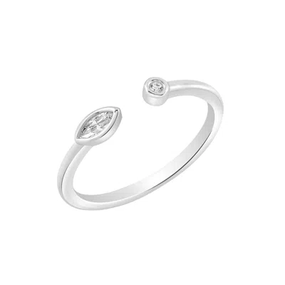 Diamonbliss Women's White  Marilyn Monroe Open Ring