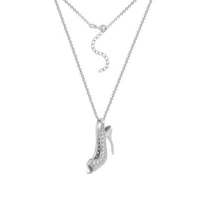 Diamonbliss Women's White  Marilyn Monroe Open-toe High Heel Necklace