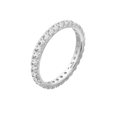 Diamonbliss Women's White  Marilyn Monroe Thin Eternity Band