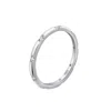 Diamonbliss Women's White  Stackable Station Stackable Band Ring In White