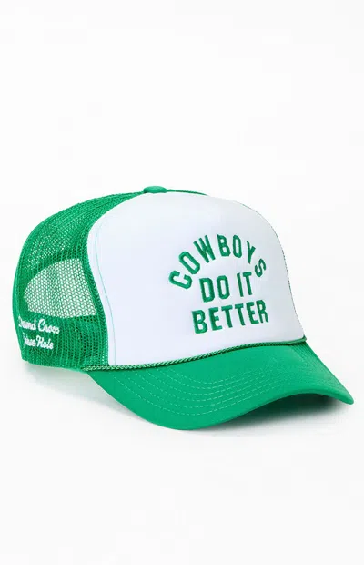 Diamond Cross Ranch Green Cowboys Do It Better Trucker Hat
