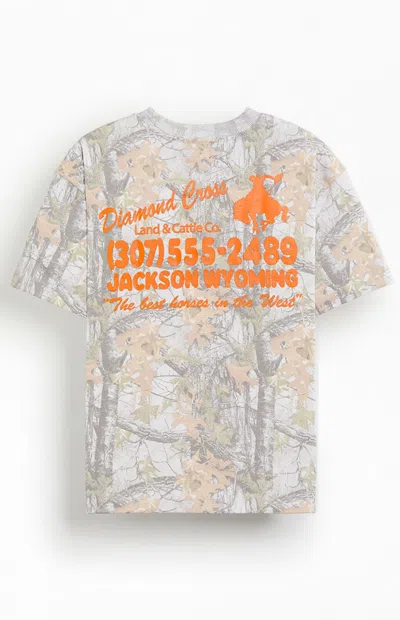 Diamond Cross Ranch Men's Camo Retro Address T-shirt In Camouflage In Multi